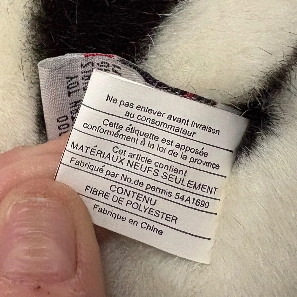 Manhattan Toy Plush Cow Stuffed Animal Horns Black White Farm Animal Toy 2000‎
